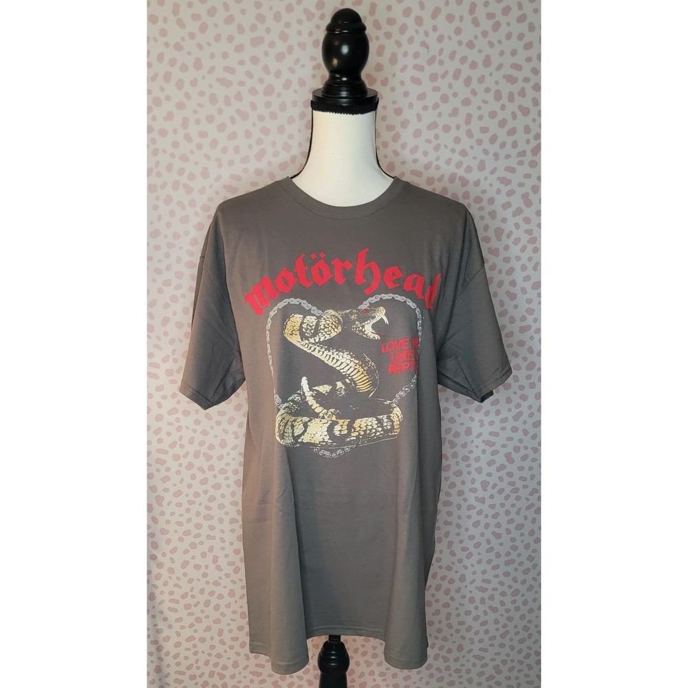Motorhead Love Me Like A Reptile Band Grey Tshirt